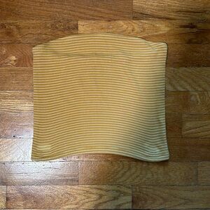 American Eagle bandeau, soft and sexy, ribbed, medium yellow striped top